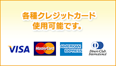 各種クレジットカード使用可能です